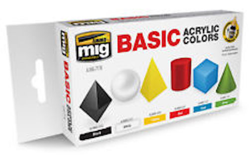 Ammo Mig A.MIG 7178 Basic Acrylic Colours Paint Set
